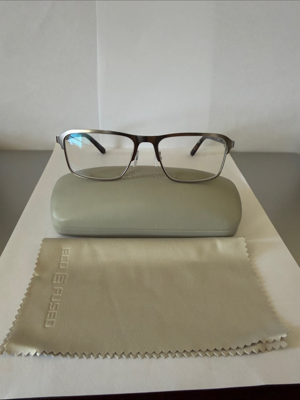 Men's CALVIN KLEIN CK7385 Rectangular Metal Frame Glasses in Gunmetal